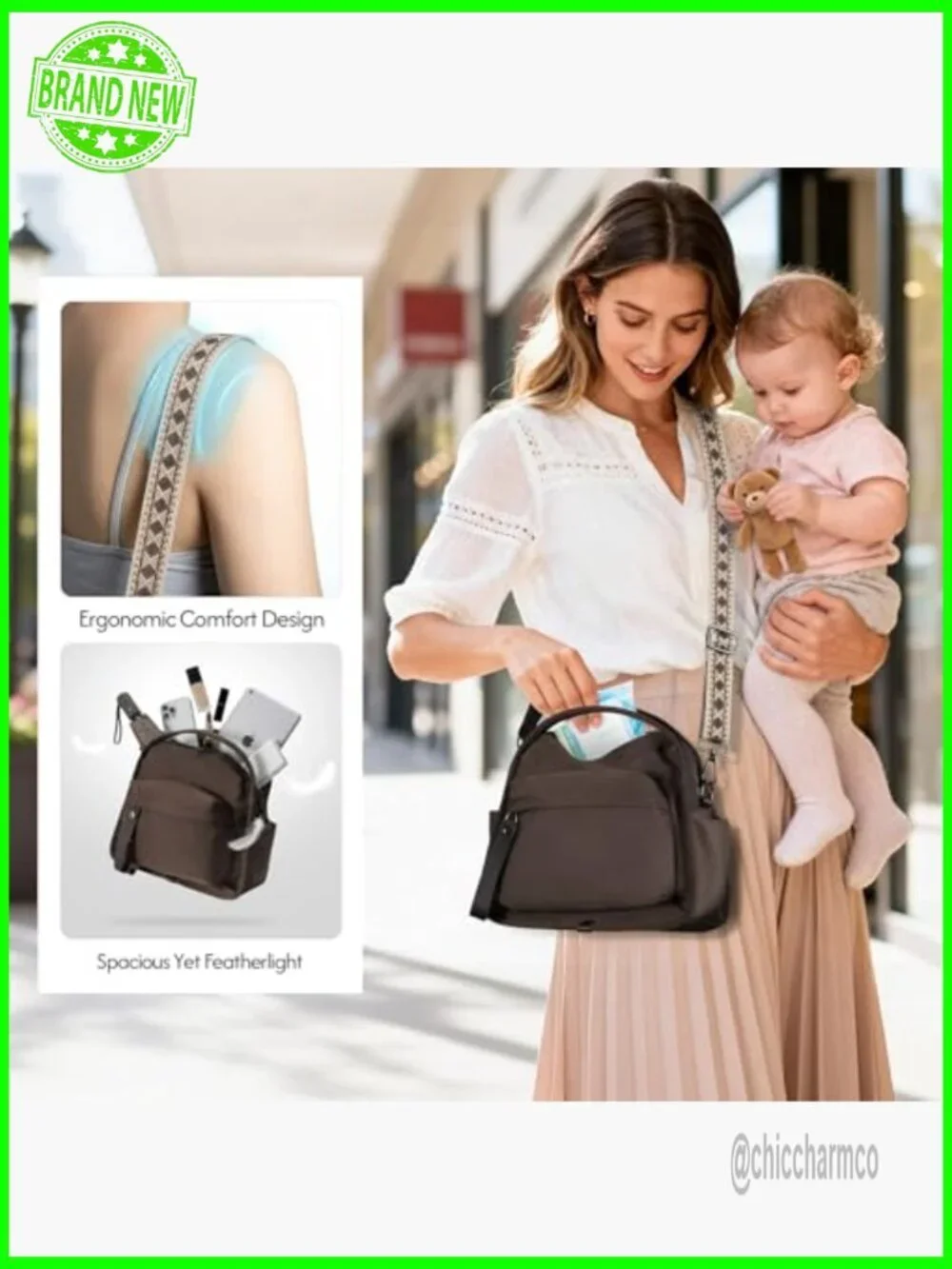 Nylon Crossbody Bag with Top Handle Waterproof Hobo Satchel Adjustable Strap